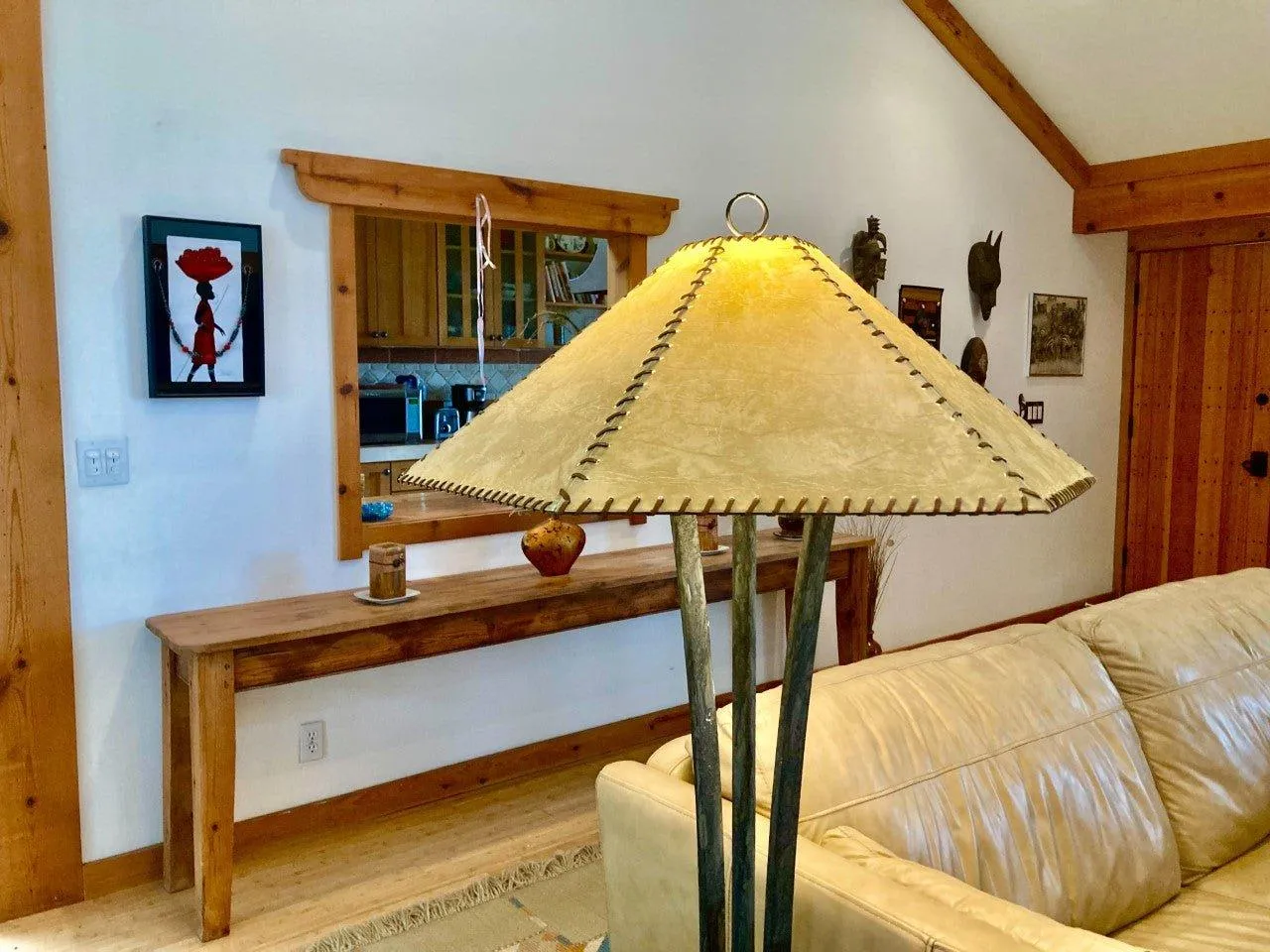 30" Wide Faux Leather Lamp Shade - Special Order