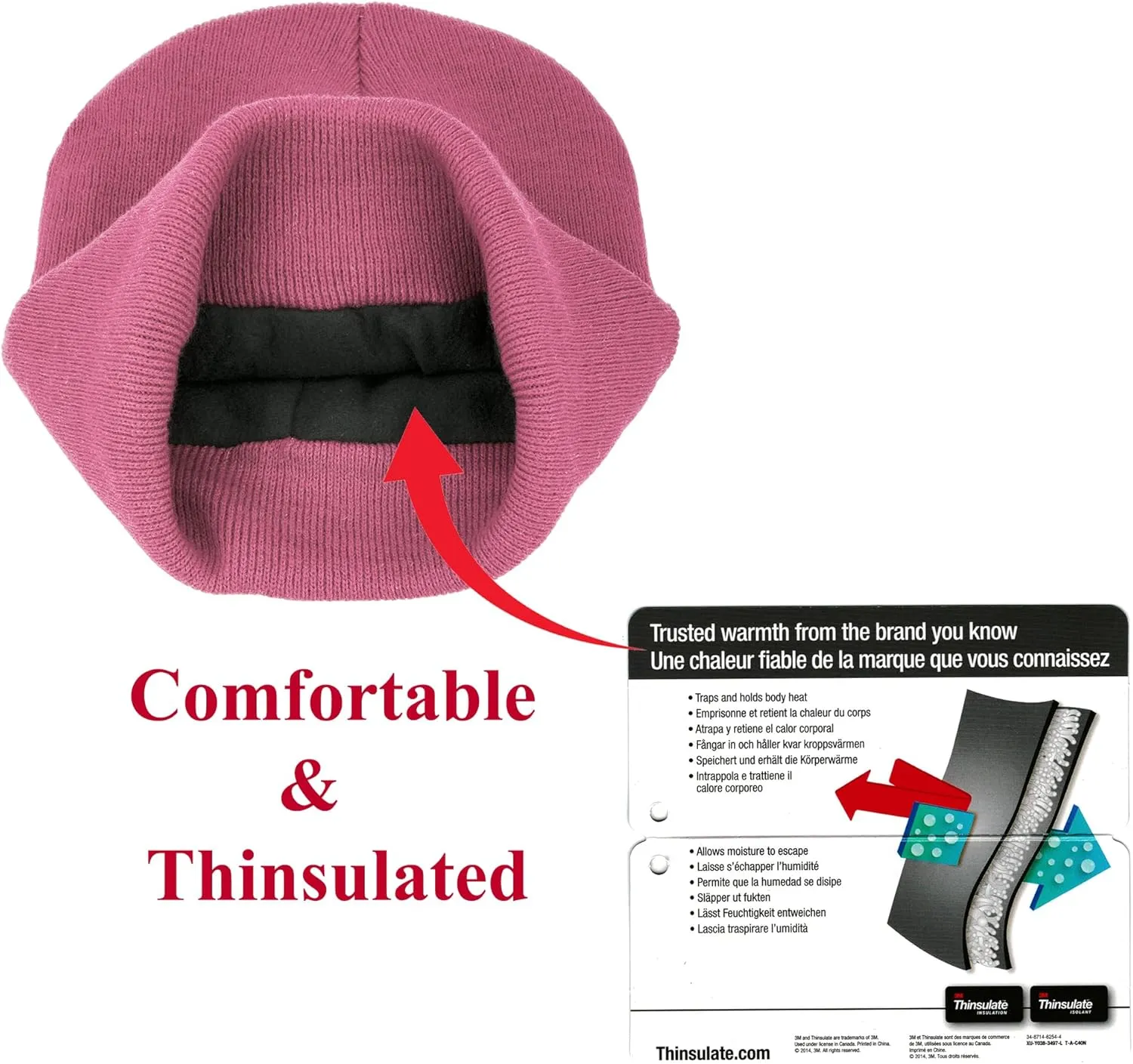 3M Thinsulate Women Men Unisex Knitted Thermal Winter Cap Casual Beanies