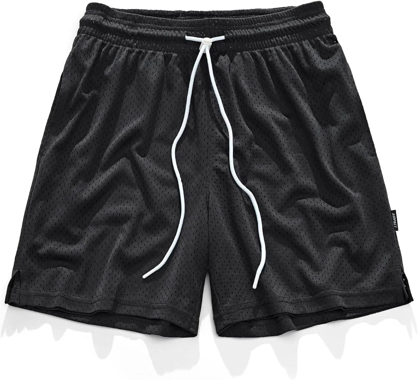 AIMPACT 7" Mens Mesh Shorts Athletic Basketball Shorts Double Layer Gym Workout Shorts with Pocket Drawstring Breathable