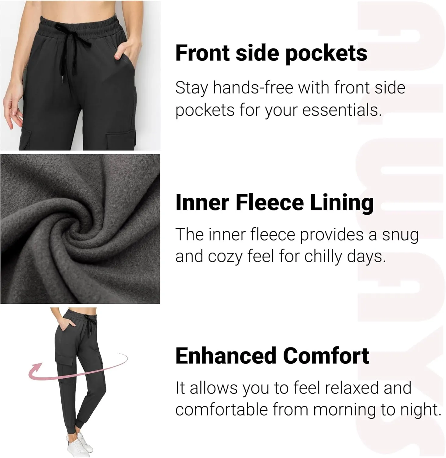 ALWAYS Fleece Jogger Sweatpants for Women - Versatile Premium Soft Stretch Comfy Warm Casual Pants