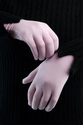 Bamboo Gloves, Pastel Pink