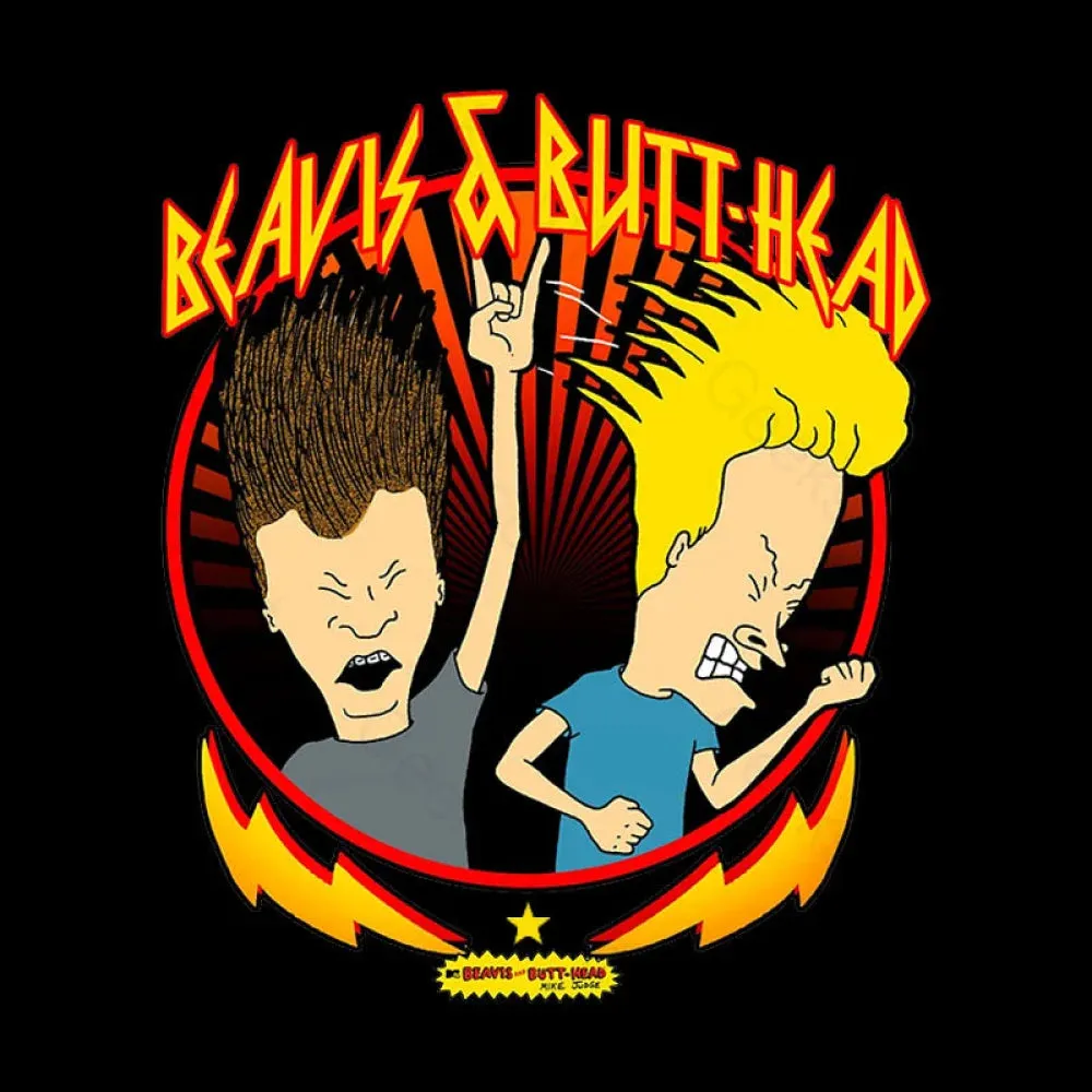 Beavis and Butt Head Metal Colors Rock Out Nerd T-Shirt