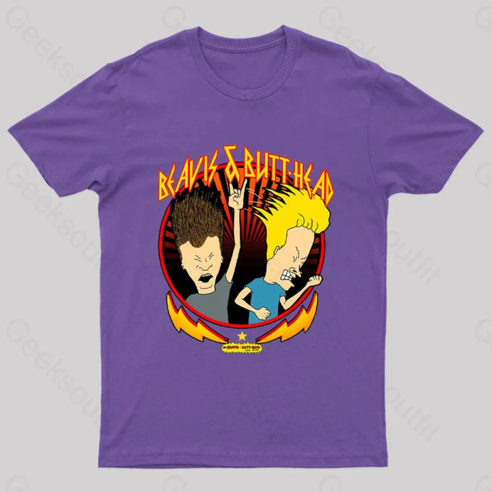 Beavis and Butt Head Metal Colors Rock Out Nerd T-Shirt