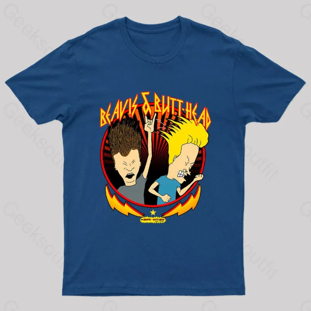 Beavis and Butt Head Metal Colors Rock Out Nerd T-Shirt