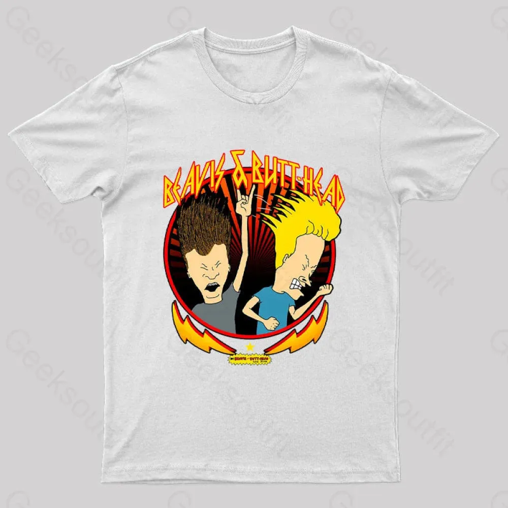 Beavis and Butt Head Metal Colors Rock Out Nerd T-Shirt