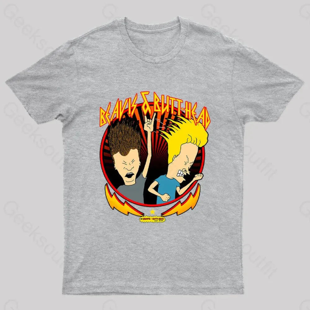 Beavis and Butt Head Metal Colors Rock Out Nerd T-Shirt