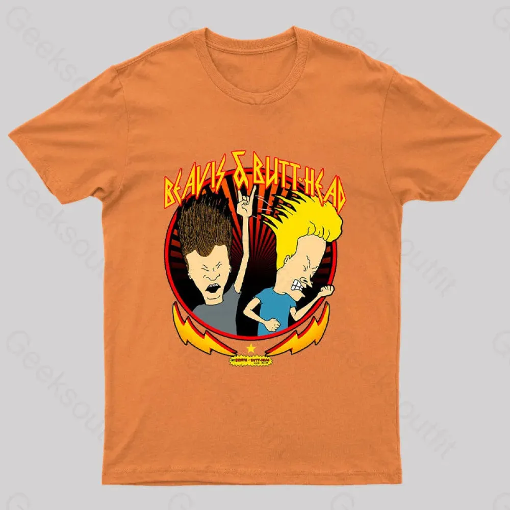 Beavis and Butt Head Metal Colors Rock Out Nerd T-Shirt