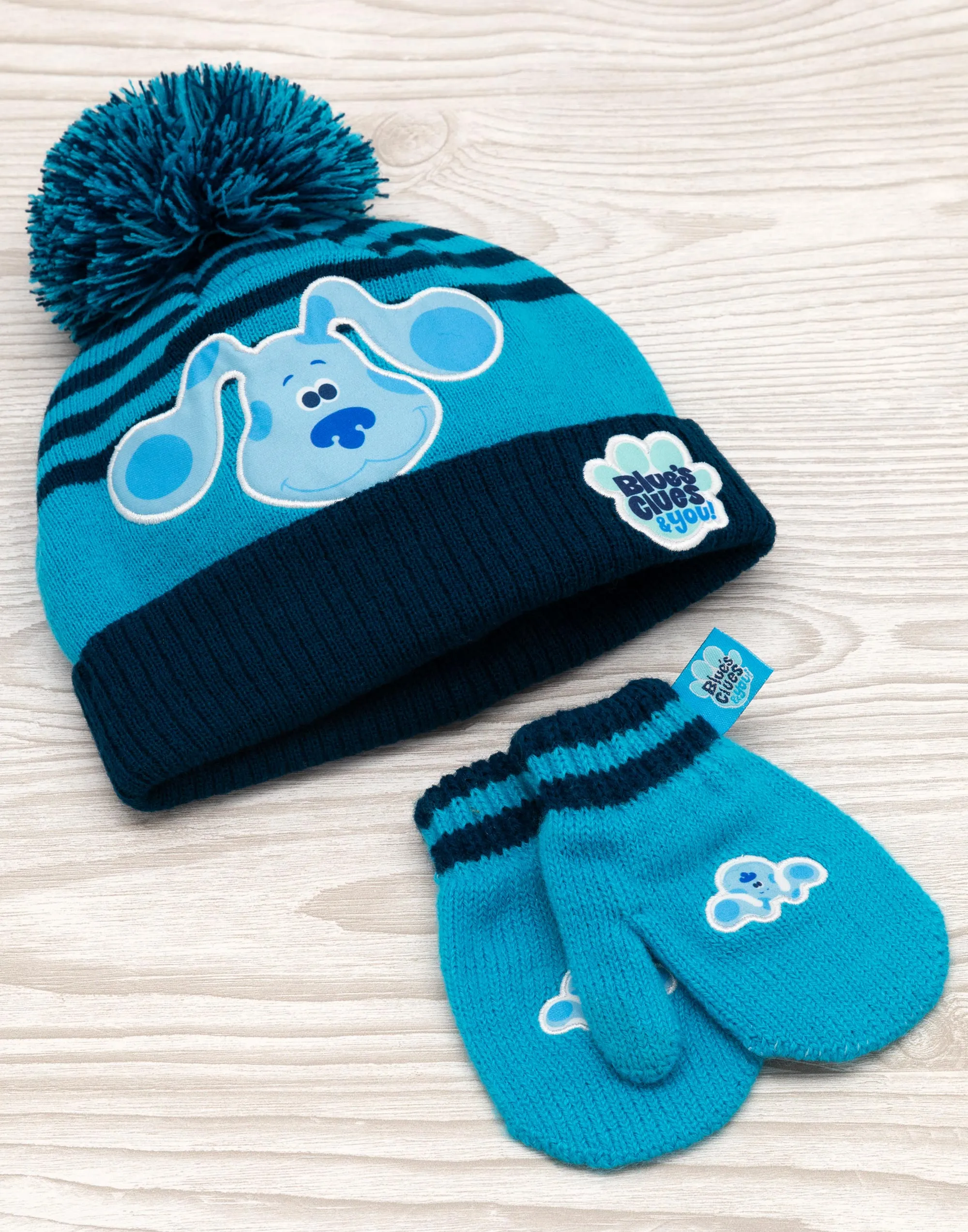 Blue's Clues & You! Knitted Winter Hat and Glove Mitten Set