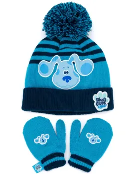 Blue's Clues & You! Knitted Winter Hat and Glove Mitten Set
