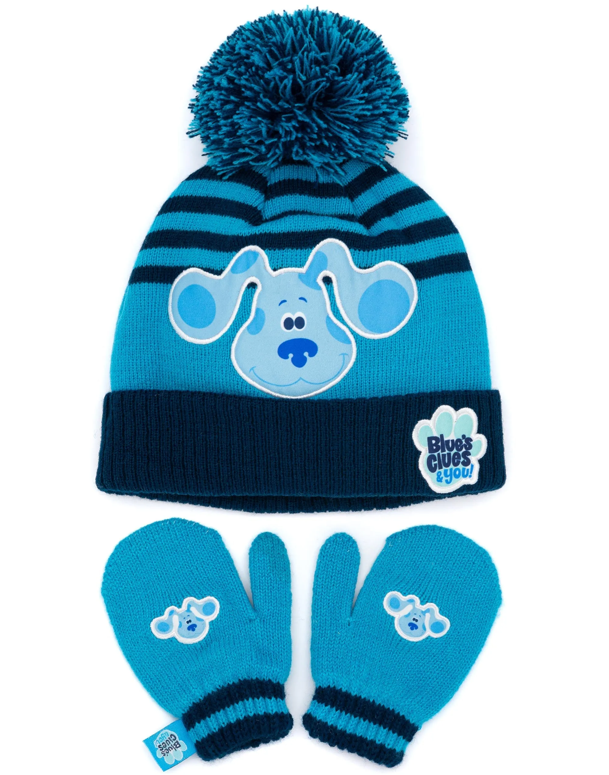 Blue's Clues & You! Knitted Winter Hat and Glove Mitten Set