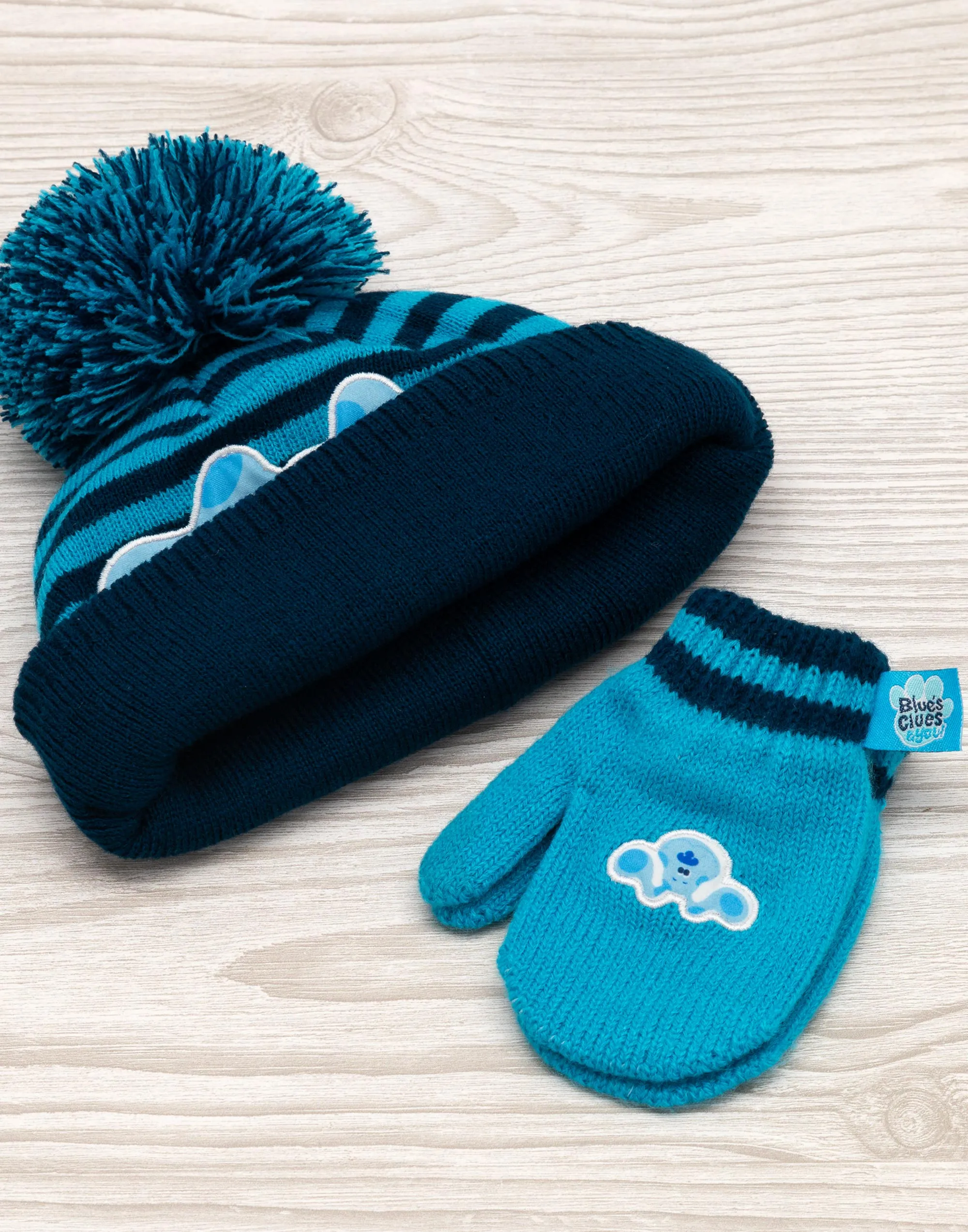 Blue's Clues & You! Knitted Winter Hat and Glove Mitten Set