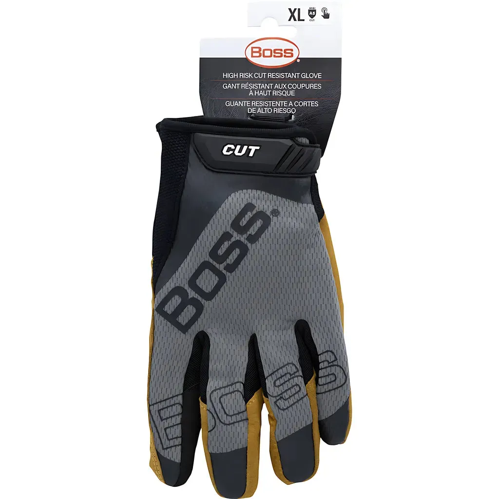 Boss 120-MC1325T/S Premium Pigskin Leather Palm with Mesh Fabric Back and Para-Aramid Cut Lining