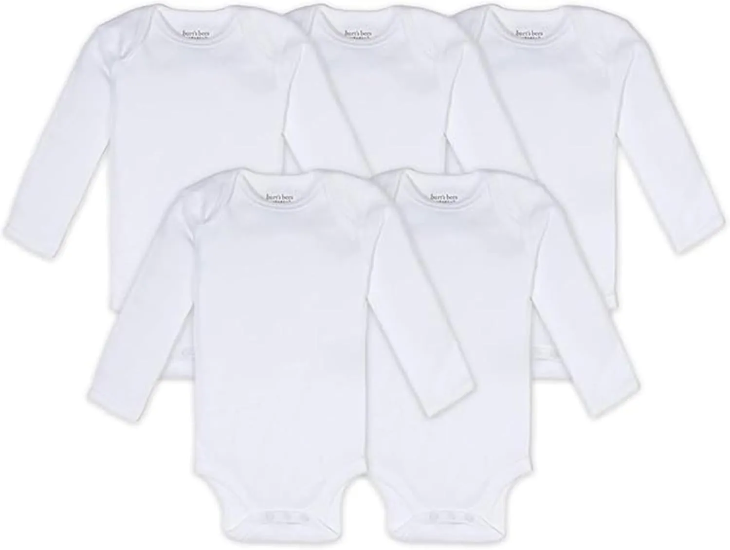 Burt's Bees Baby Unisex Organic Cotton Short and Long Sleeve Bodysuits, 5-Pack