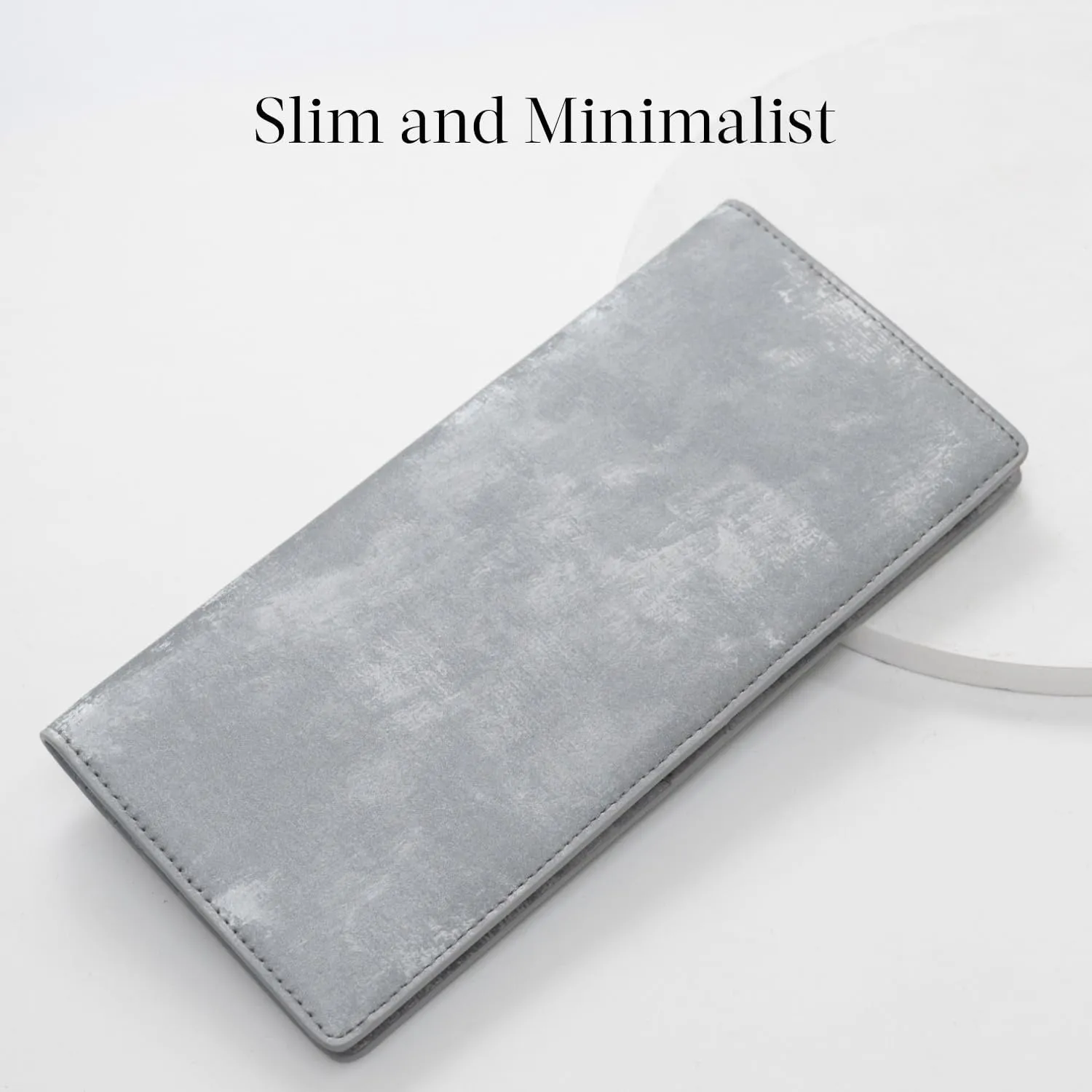 Bveyzi Ultra Slim Thin Leather RFID Blocking Credit Card Holder Bifold Clutch Wallets for Women