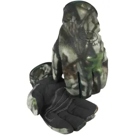 Caiman 2394-3 Synthetic Leather Palm Glove with Camouflage Fleece Back and Heatrac Insulation