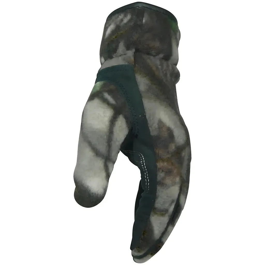 Caiman 2394-4 Synthetic Leather Palm Glove with Camouflage Fleece Back and Heatrac Insulation