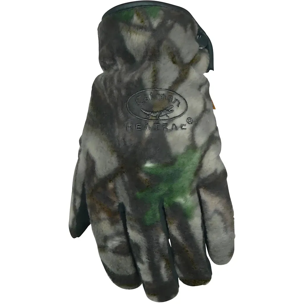 Caiman 2394-4 Synthetic Leather Palm Glove with Camouflage Fleece Back and Heatrac Insulation
