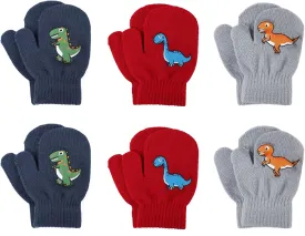 Century Star Toddler Mittens Kids Winter Gloves Knitted Warm Magic Mittens for Boys Girls Fleece Lined Gloves