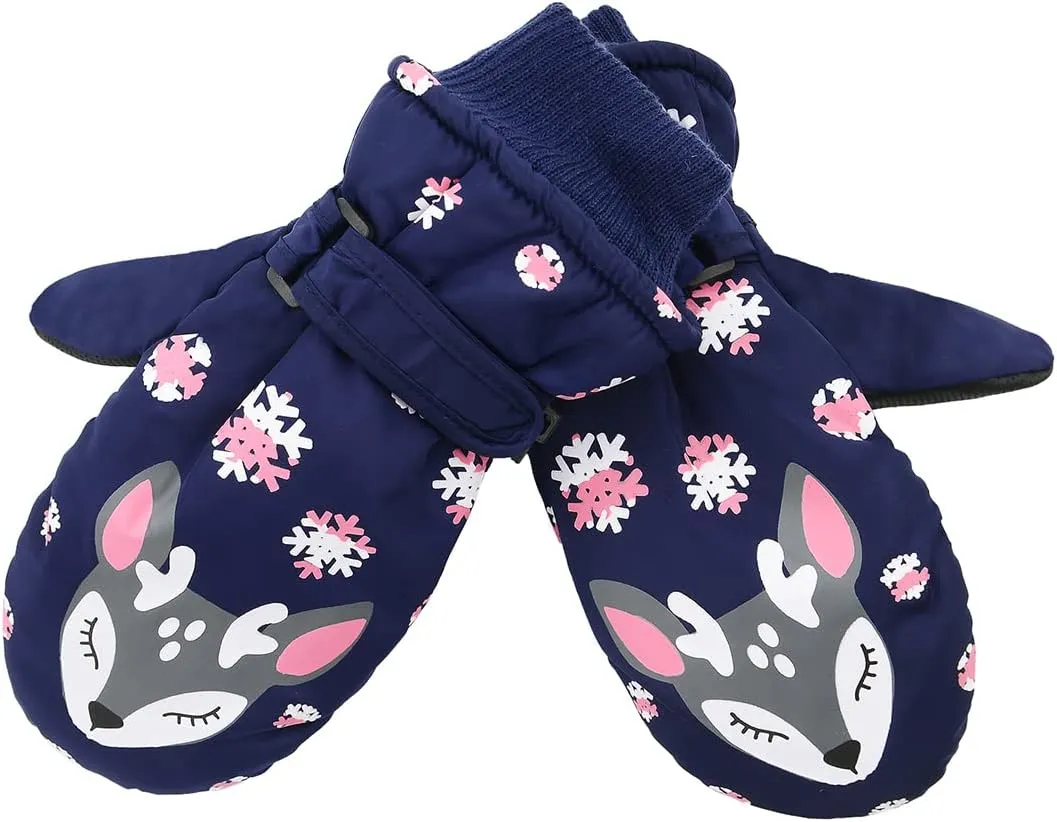 Century Star Winter Lined Fleece Toddler Mittens Waterproof Snow Mittens for Toddler Girls Boys Kids Snow Gloves Ski