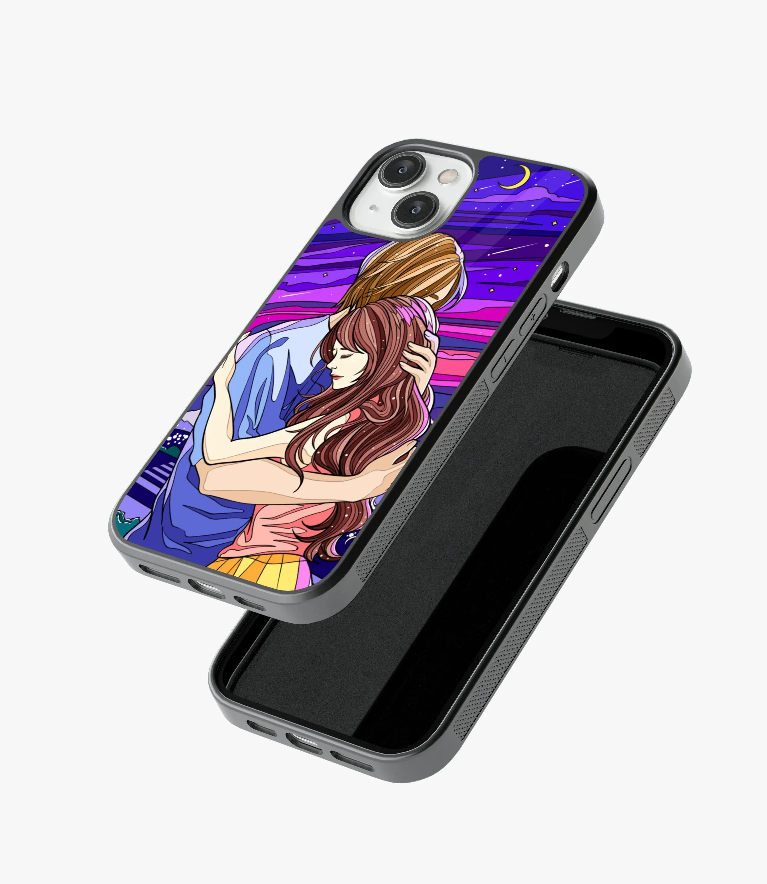 Couple Hug Glass Case