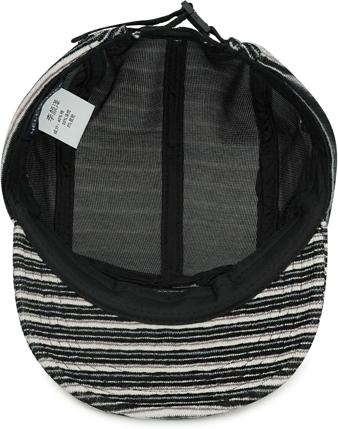 Croogo Short Brim 5 Panel Hat Vintage Striped Style Unisex Baseball Cap with Flat Bill Unstructured Low Profile Hat