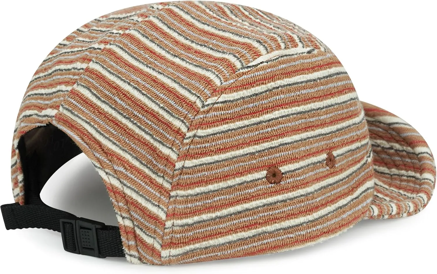 Croogo Short Brim 5 Panel Hat Vintage Striped Style Unisex Baseball Cap with Flat Bill Unstructured Low Profile Hat