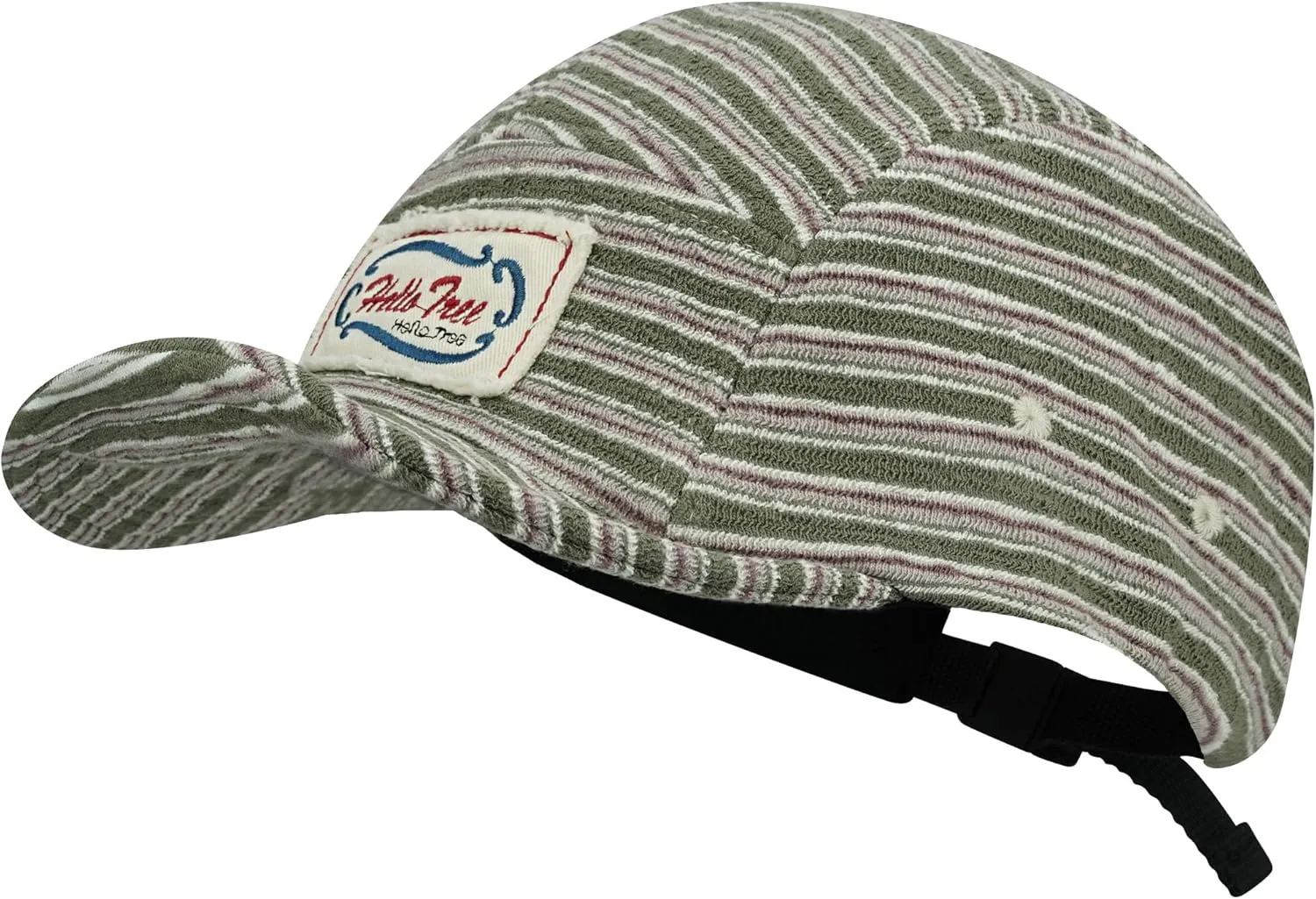 Croogo Short Brim 5 Panel Hat Vintage Striped Style Unisex Baseball Cap with Flat Bill Unstructured Low Profile Hat