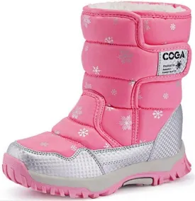 DADAWEN Girls Boys Snow Boots Winter Outdoor Waterproof Slip Resistant Cold Weather Shoes (Toddler/Little Kid/Big Kid)