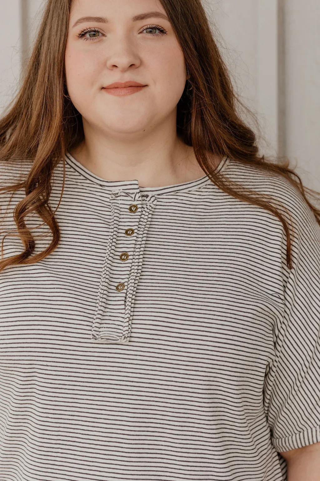DREW CURVY STRIPED TOP