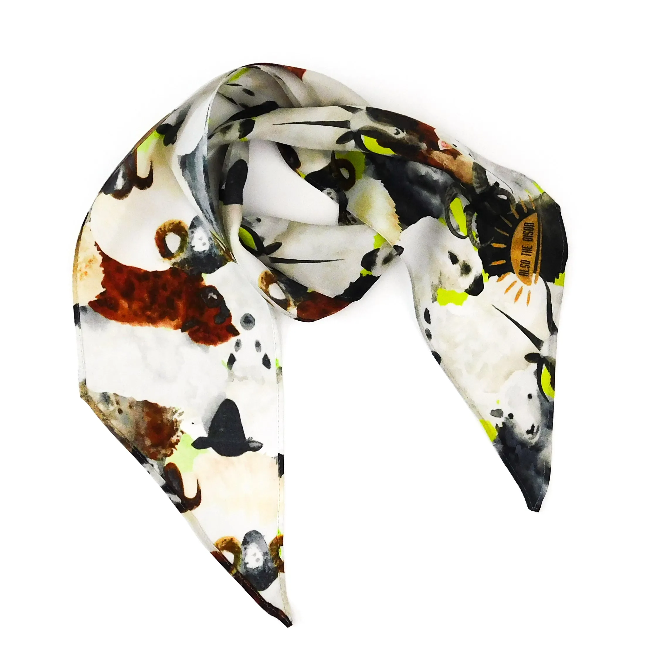 Flock of Sheep Print Silk Skinny Minnie