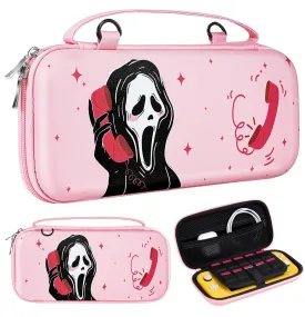 GKV for Nintendo Switch Lite 2019 Carrying Case - Cute Travel Carry Cases for Teen Boys Girls Funny Cartoon Portable Hard Shell Covers Pouch Storage Bag for Nintendo Accessories, Phone Skull