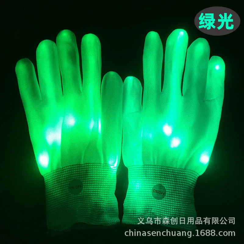 Halloween Xmas Christmas Gifts Decorationled Flash Luminous Glow Gloves