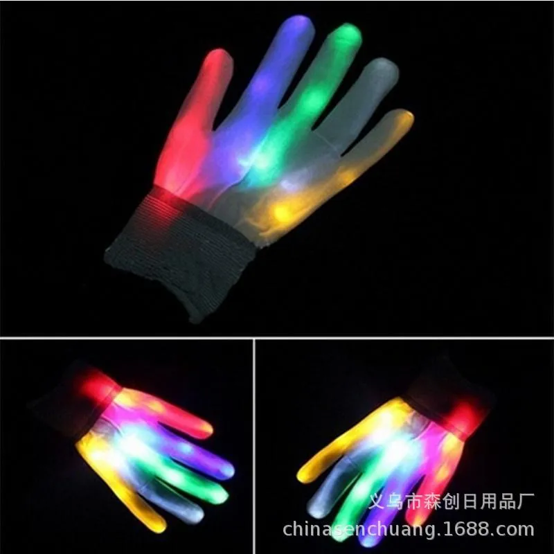 Halloween Xmas Christmas Gifts Decorationled Flash Luminous Glow Gloves
