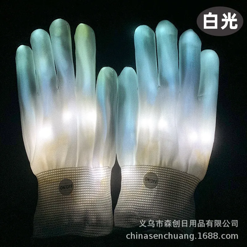 Halloween Xmas Christmas Gifts Decorationled Flash Luminous Glow Gloves