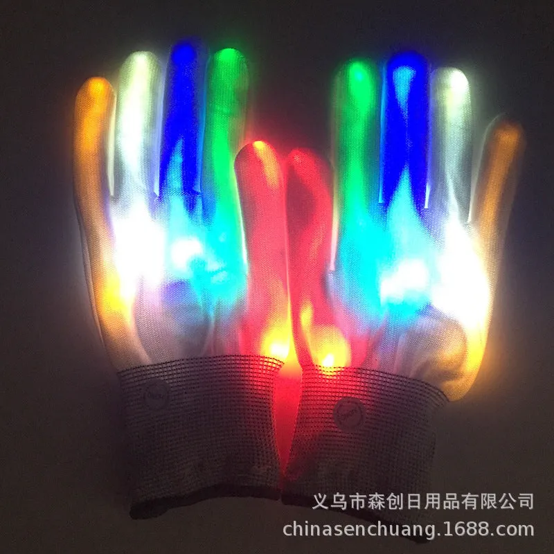 Halloween Xmas Christmas Gifts Decorationled Flash Luminous Glow Gloves