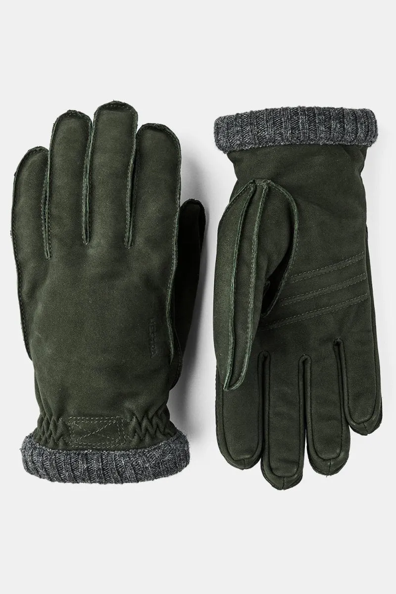 Hestra Joar Nubuck Leather Gloves (Dark Olive)