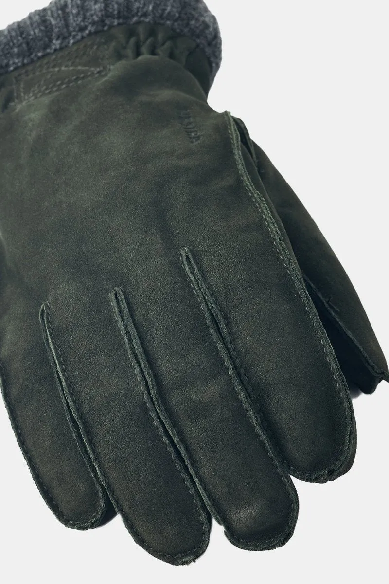 Hestra Joar Nubuck Leather Gloves (Dark Olive)