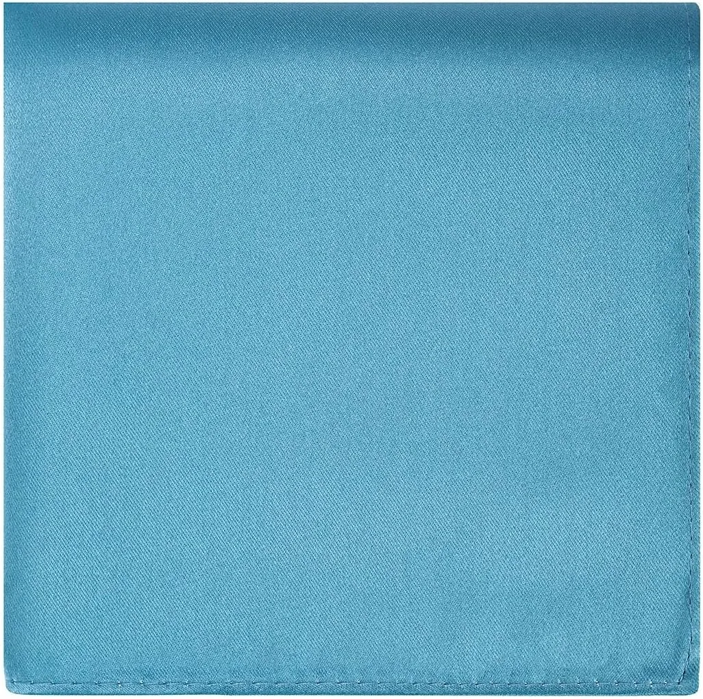 KissTies 1PC/6PCS Satin Pocket Square Solid Color Handkerchief   Gift Box