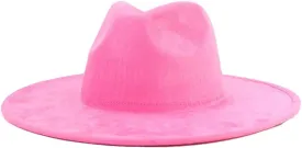 Men's and Women's Jazz Hat Wide Brim Church Sombrero Fedoras Suede Casual Panama Cap 211 M 56-58cm