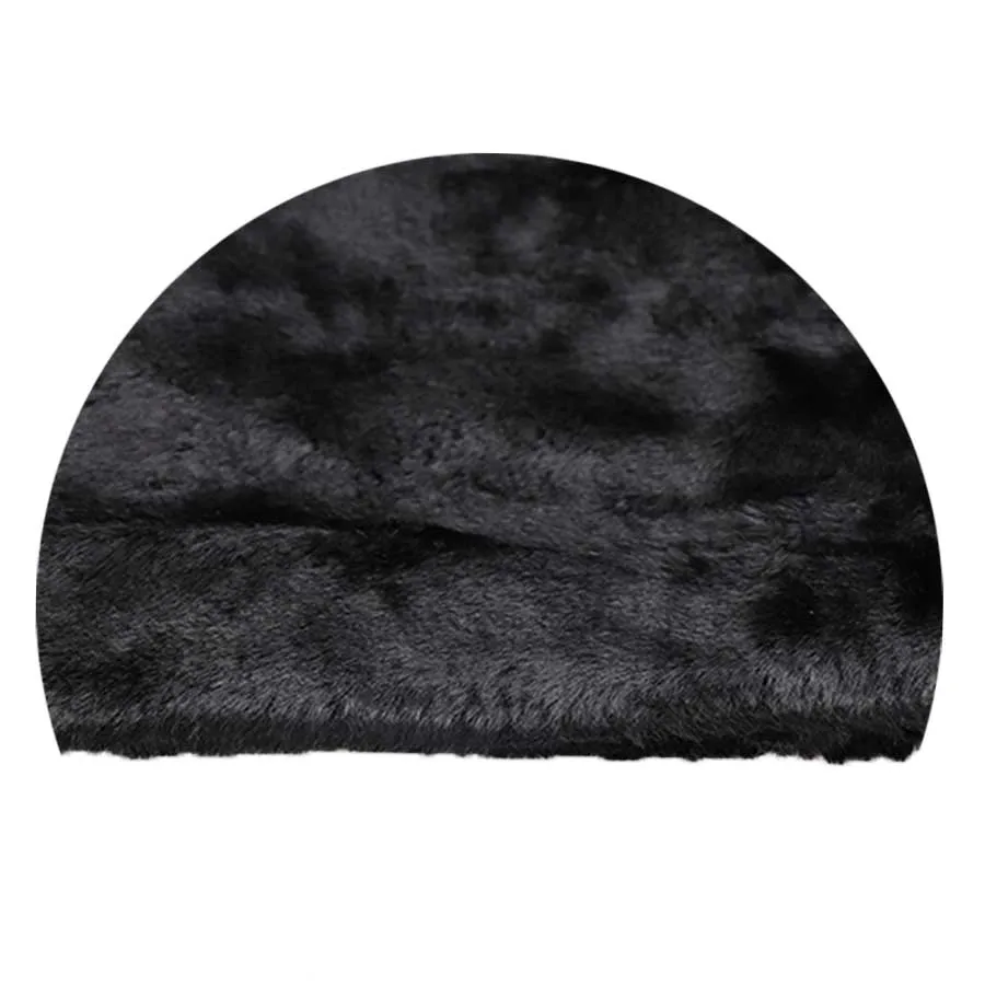Mens Cirulli Black Shabbos Scarf With Fur #2