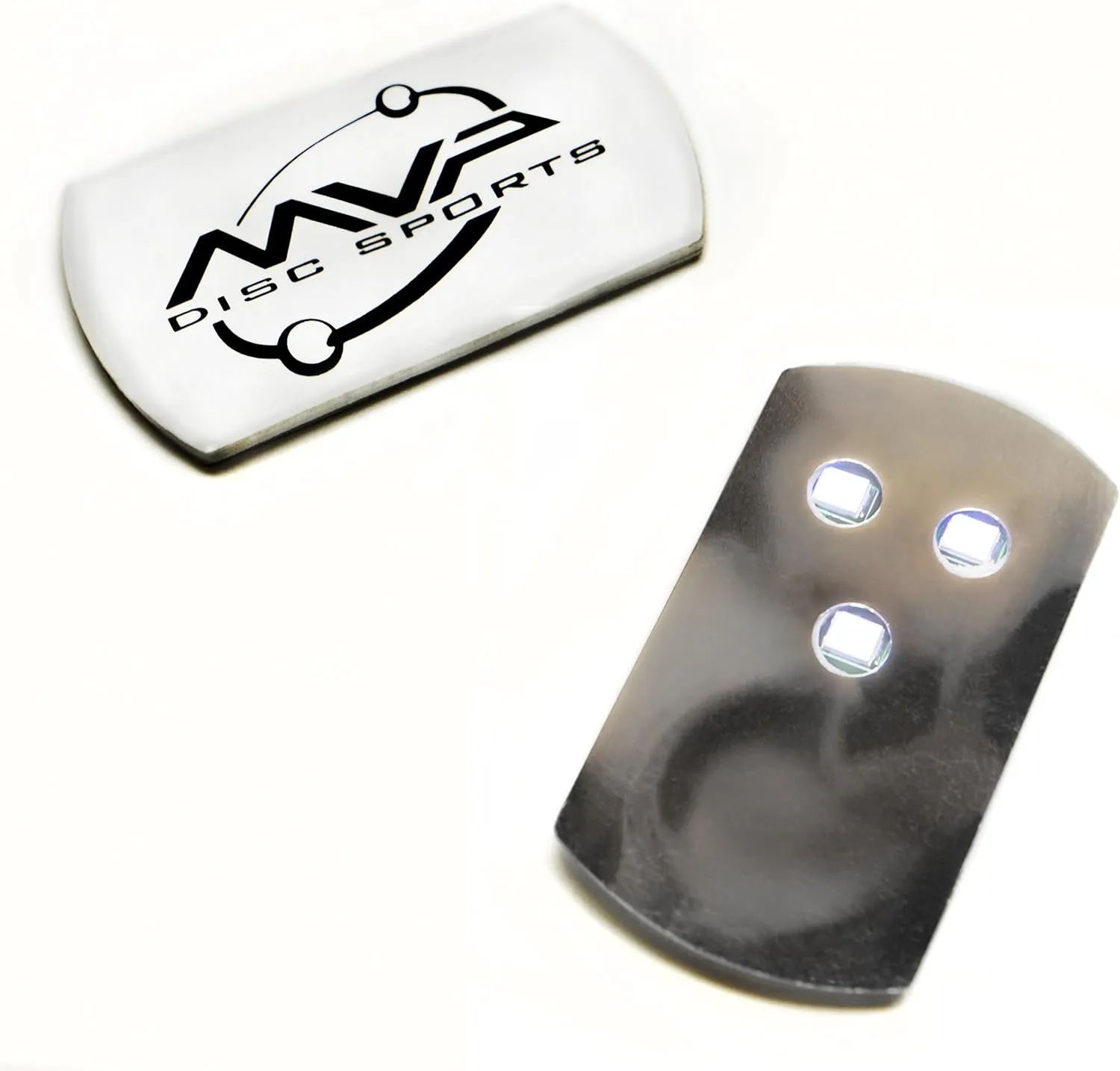 MVP Disc Golf Flat LED Tri-lite Disc Golf Lights (Pack of 10)