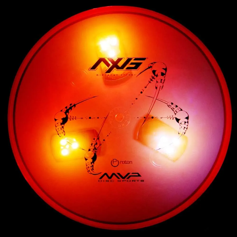 MVP Disc Golf Flat LED Tri-lite Disc Golf Lights (Pack of 10)