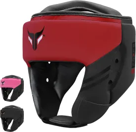 Mytra Fusion Boxing Headgear - Sparring Gear with Adjustable Strap MMA, Muay Thai, Kickboxing, Martial Arts, Karate, Head Gear
