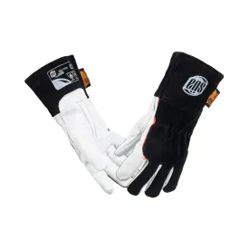 Performance MIG/Stick Welding Gloves - Lambskin and Black Suede Leather - Full Cotton Fleece Lining