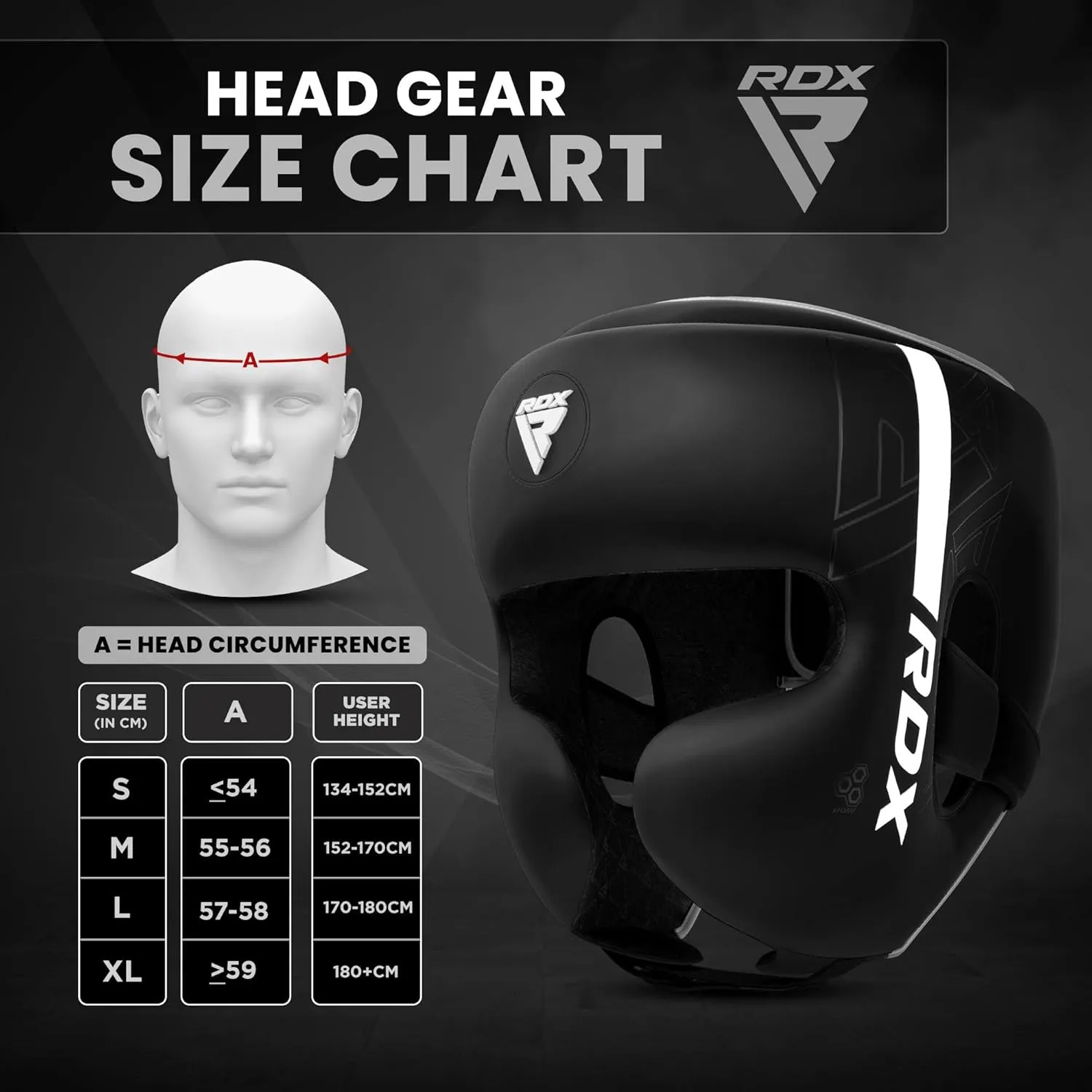 RDX Boxing Headgear, MMA Training, Adjustable Padded Kara,Muay Thai Headgear, Kickboxing, Sparring, Martial Arts, Karate, Taekwondo Helmet
