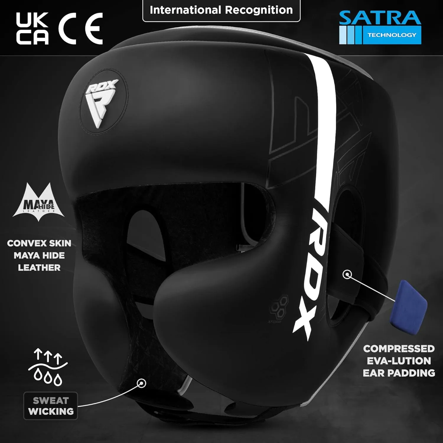RDX Boxing Headgear, MMA Training, Adjustable Padded Kara,Muay Thai Headgear, Kickboxing, Sparring, Martial Arts, Karate, Taekwondo Helmet