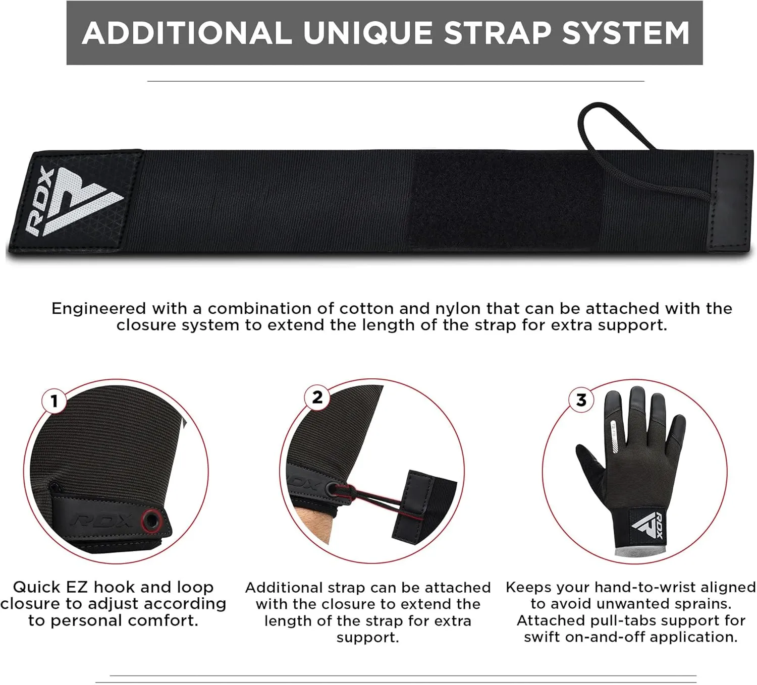 RDX Weight Lifting Gloves with Wrist Support -Touch Screen Full Finger Gym Workout, Breathable Anti Slip Padded Grip, Men Women Fitness Training, Powerlifting Bodybuilding HIIT Exercise Weightlifting