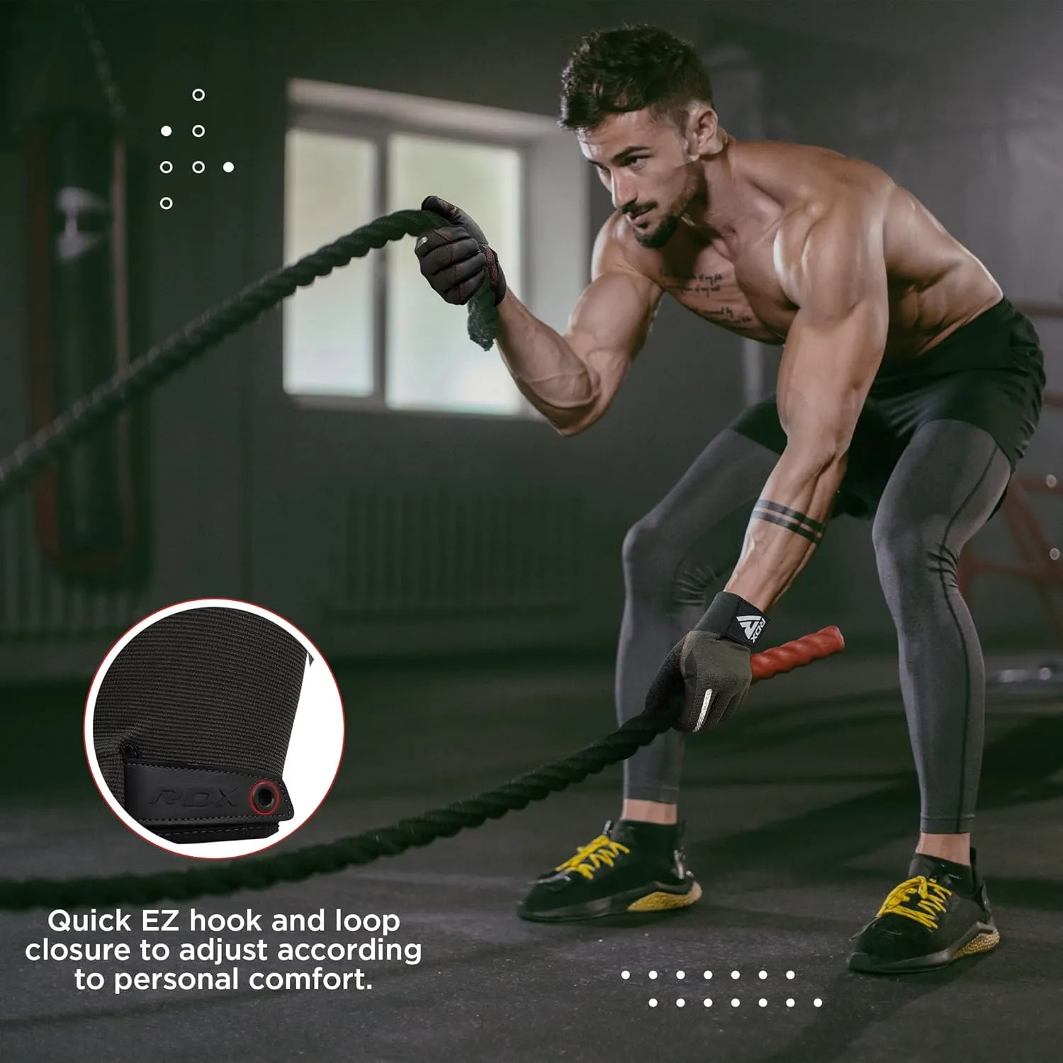 RDX Weight Lifting Gloves with Wrist Support -Touch Screen Full Finger Gym Workout, Breathable Anti Slip Padded Grip, Men Women Fitness Training, Powerlifting Bodybuilding HIIT Exercise Weightlifting