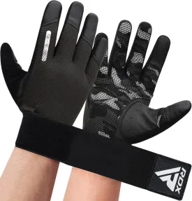 RDX Weight Lifting Gloves with Wrist Support -Touch Screen Full Finger Gym Workout, Breathable Anti Slip Padded Grip, Men Women Fitness Training, Powerlifting Bodybuilding HIIT Exercise Weightlifting