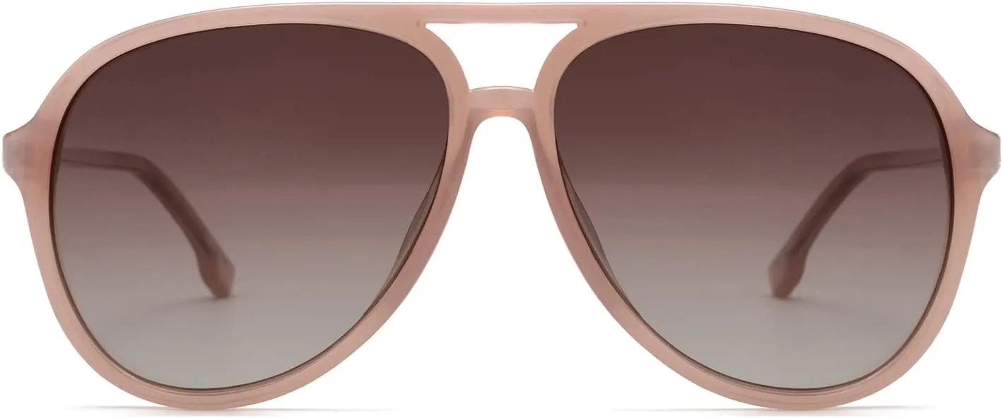 Retro Polarized Aviator Sunglasses Womens Mens, Vintage Flexible 70s Stylish Classic Shades Sun Glasses OW2201